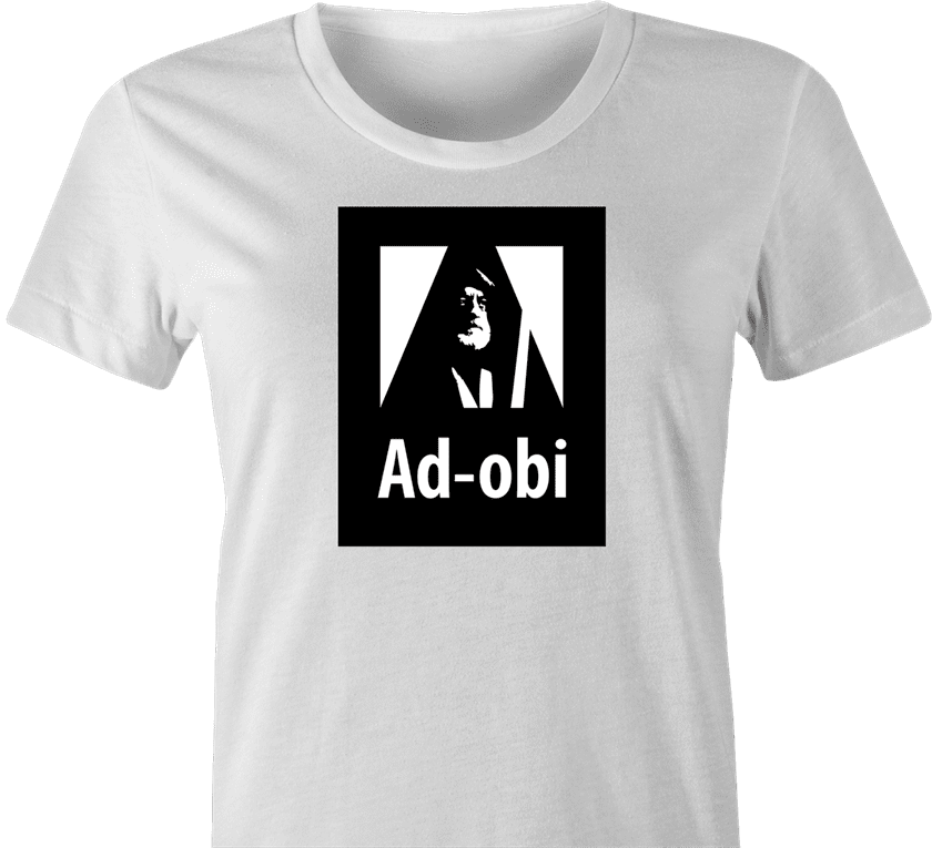 Funny Obi wan software t-shirt women's white