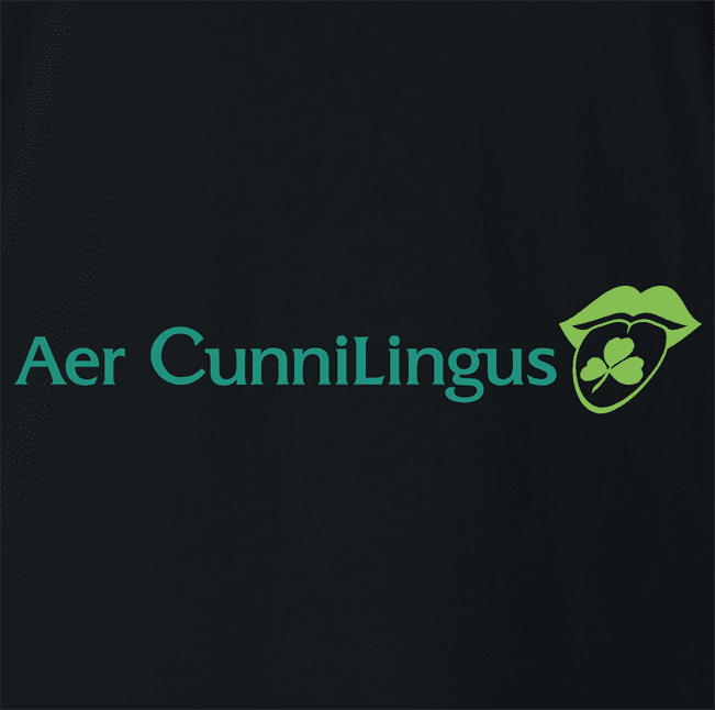Funny sexy air cunnilingus parody black t-shirt