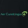 Funny sexy air cunnilingus parody black t-shirt