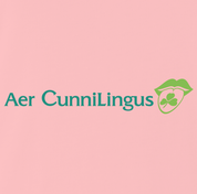 Funny sexy air cunnilingus parody pink t-shirt