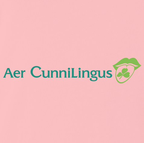 Funny sexy air cunnilingus parody pink t-shirt