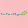 Funny sexy air cunnilingus parody pink t-shirt