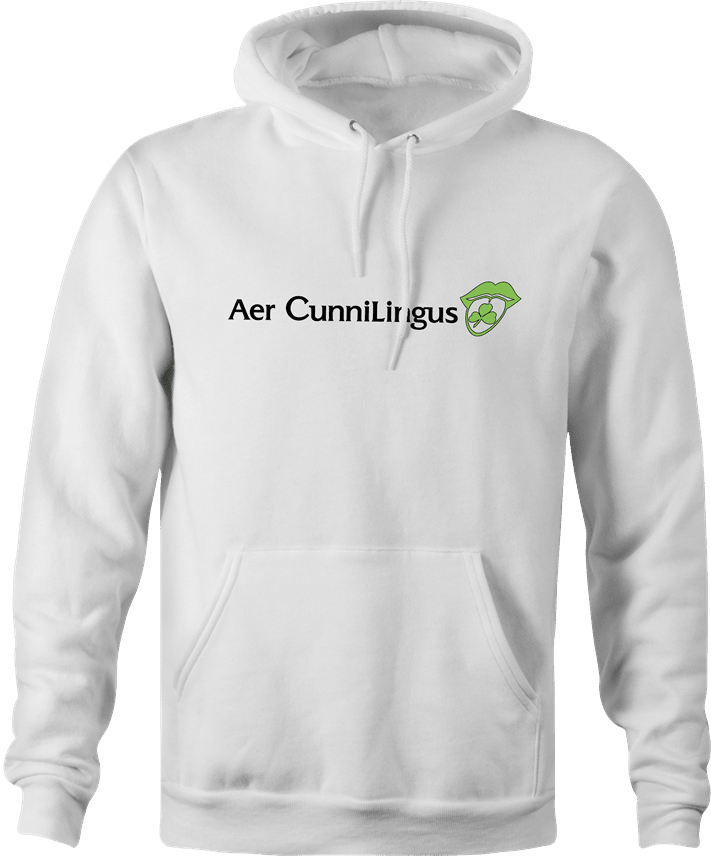 Funny sexy air cunnilingus parody white hoodie