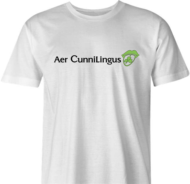 Funny sexy air cunnilingus parody white t-shirt 