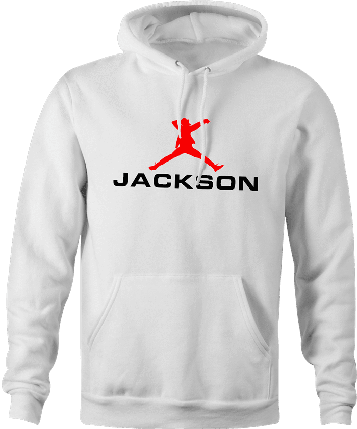 funny basketball king of pop mashup hoodie men's white 