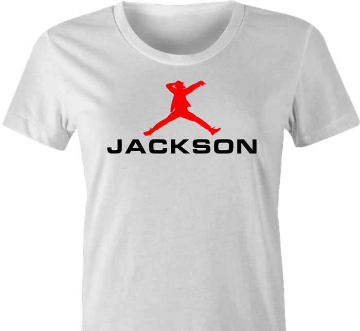 funny basketball king of pop mashup t-shirt women's white 