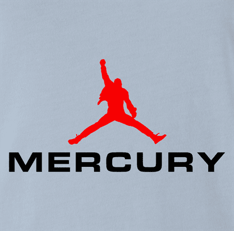 funny Freddie Mercury Queen t-shirt men's light blue  