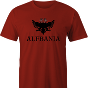 Funny Alf Albania Mashup Men's red t-shirt