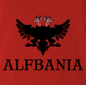 Funny Alf Albania Mashup red  t-shirt