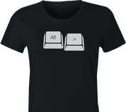 funny alt right computer right wing politics women's black t-shirt