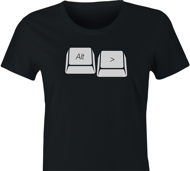 funny alt right computer right wing politics women's black t-shirt