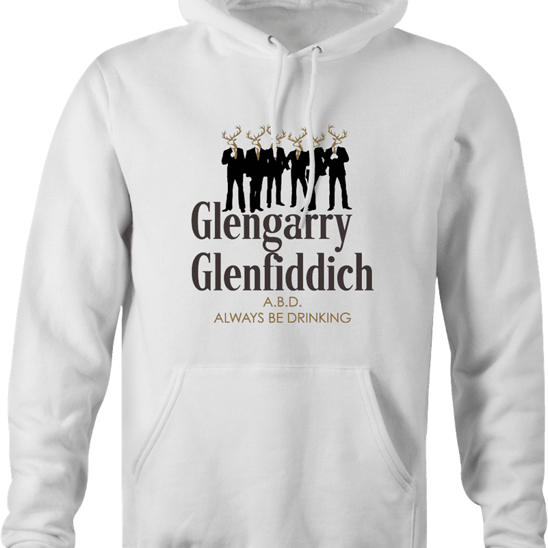 funny glengarry glenross glen fiddich mashup white hoodie