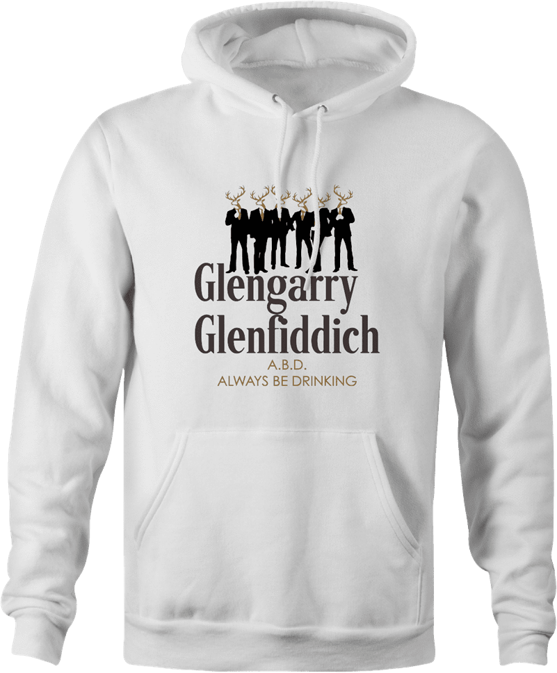 funny glengarry glenross glen fiddich mashup white hoodie