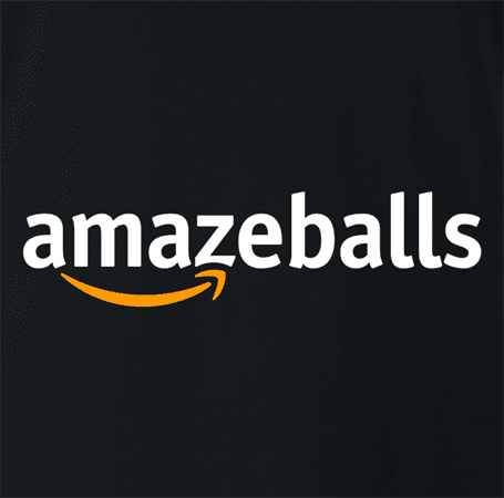 funny Amazeballs parody t-shirt black