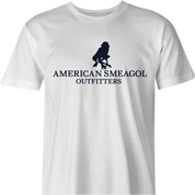 Funny american smeagol lord of the rings men's white t-shirt