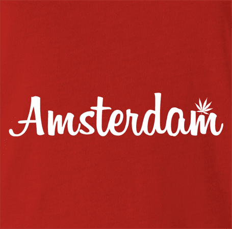 funny Amsterdam parody t-shirt red