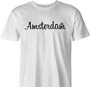funny Amsterdam parody t-shirt white men's