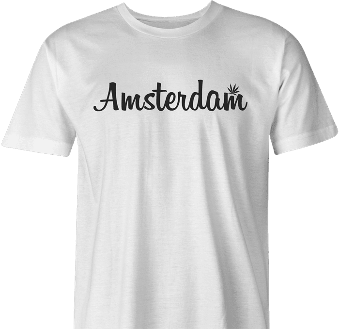 funny Amsterdam parody t-shirt white men's