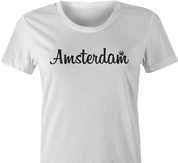 funny Amsterdam parody t-shirt white women's