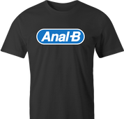 funny anal b men's black parody t-shirt 