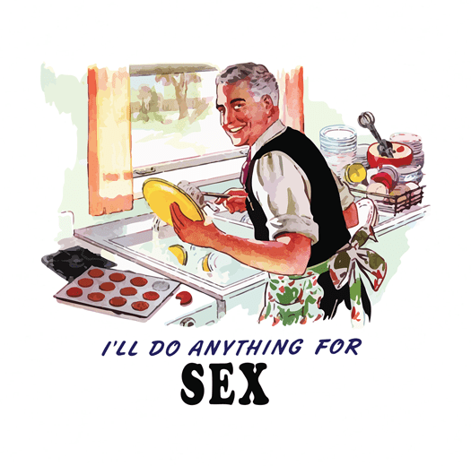 Funny sexist Anything For Sex T-Shirt White