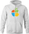 funny computer operating system mashup hoodie men's white
