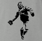 funny beans and banksy parody tee ash grey