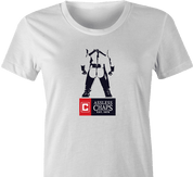 Assless Chaps Funny Parody women's t-shirt white 