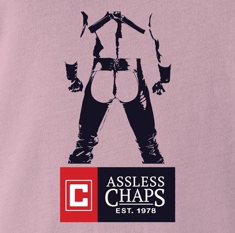 Assless Chaps Funny Parody men's t-shirt grey 