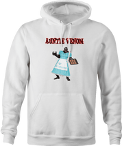 anti venom aunt may parody hoodie white men's
