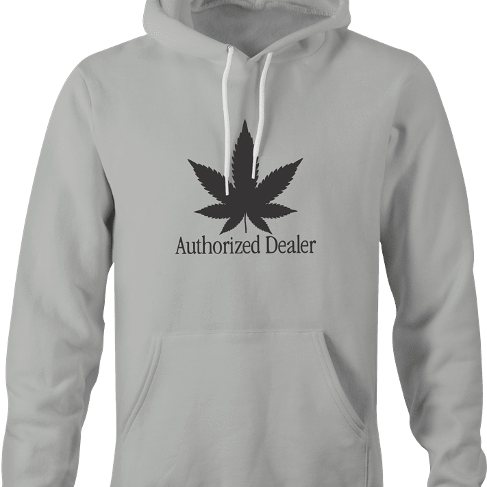 funny Weed Dealer - Authorized Dealer Parody t-shirt Ash Grey hoodie