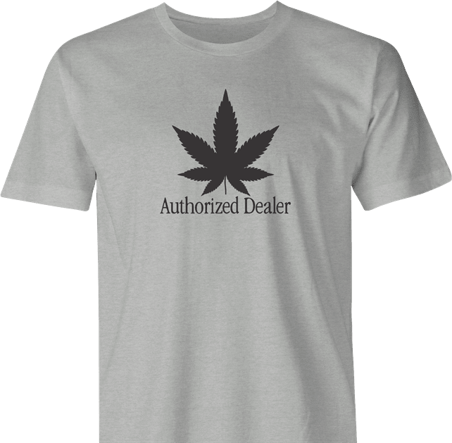 funny Weed Dealer - Authorized Dealer Parody men's t-shirt