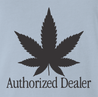funny Weed Dealer - Authorized Dealer Parody light blue t-shirt