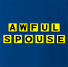 funny Awful Spouse Waffle  Mash-up royal blue t-shirt
