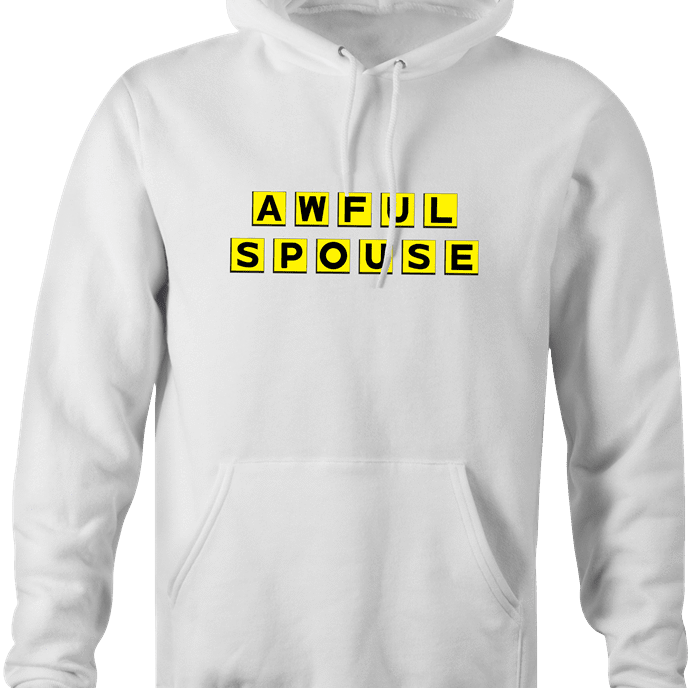 funny Awful Spouse Waffle Mash-up white hoodie