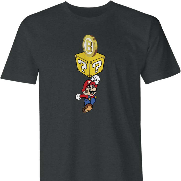 Funny BTC bitcoin  video game gamer black men's t-shirt