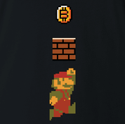 Funny BTC bitcoin gamer coin collection t-shirt men's black