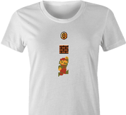 Funny BTC bitcoin gamer coin collection t-shirt women's white