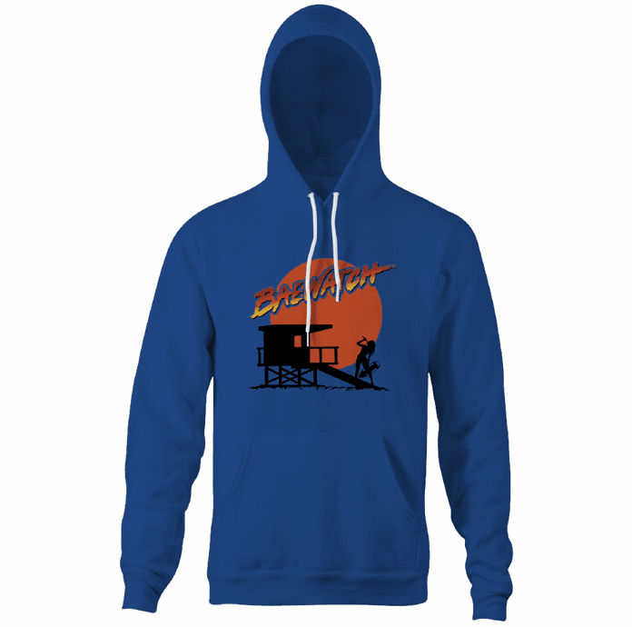 funny bae lifeguard hoodie men's royal blue