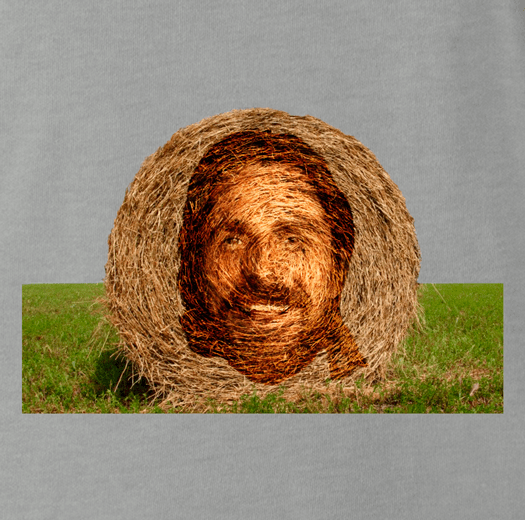 funny bale of hay hollywood actor men's grey t-shirt
