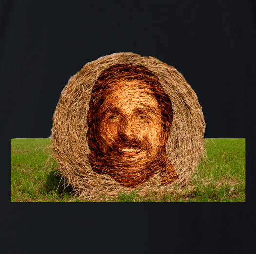 funny bale of hay hollywood actor men's black t-shirt