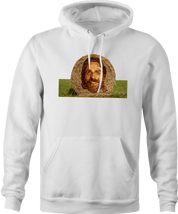 funny bale of hay hollywood actor men's white hoodie
