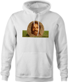 funny bale of hay hollywood actor men's white hoodie