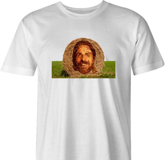 funny bale of hay hollywood actor men's white t-shirt