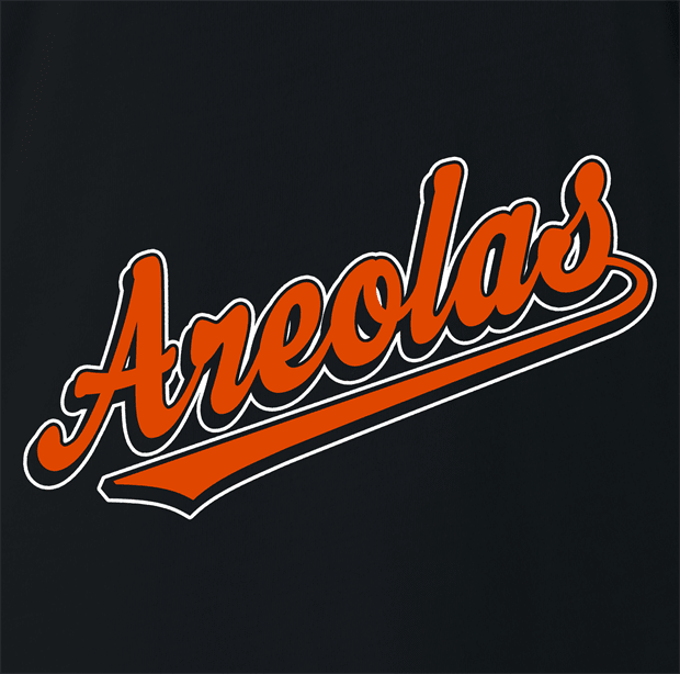 funny Baltimore Areolas America's Best Baseball Team black t-shirt
