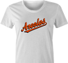 funny Baltimore Areolas America's Best Baseball Team white women's t-shirt