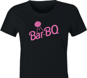 funny barbeque Doll BBQ Mashup women's t-shirt