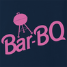 funny barbeque Doll BBQ Mashup navy blue t-shirt