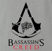 Funny Bass Fishing Gaming Mashup Ash Grey T-Shirt