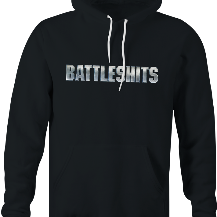 Funny Classic Game Battleshits Crappy Parody Black Hoodie